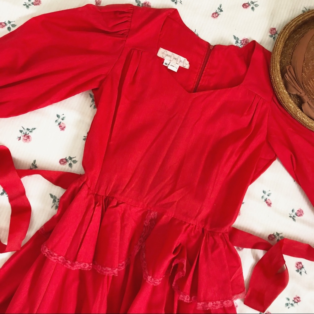 { S O L D } 💔 | red square dancing dress - Picture 5 of 8